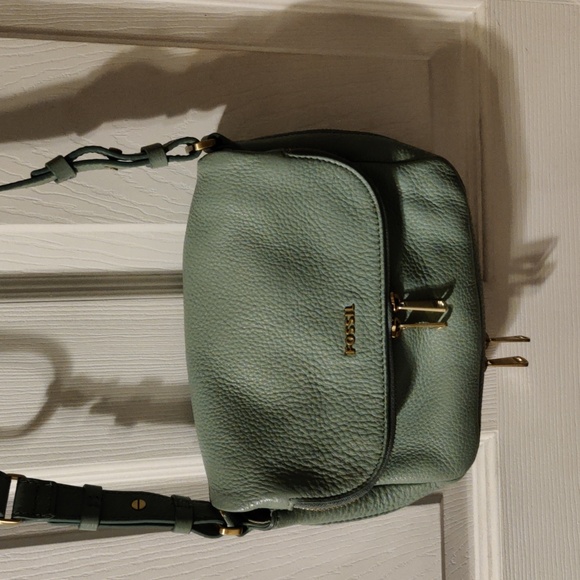 Fossil Sea Glass Preston Leather Small Flap Crossbody - Picture 2 of 15